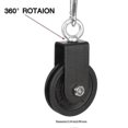 thumbnail image 3 of Swivel Pulley Block, Single Pulley Block with U-Mount Bracket Swivel Lifting Pulley Roller Wheel for Wire Rope Cable Pulley Strength Training, 1PC, 3 of 5