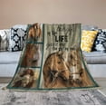 thumbnail image 5 of Horse Blanket Country Animal Print Throw Blankets for Couch Sofa Stuff Decor Lightweight Soft Cozy Fleece Plush Flannel Bedding for Baby Girls Boys Kids Adults Lover Men Women 40"x50", 5 of 6