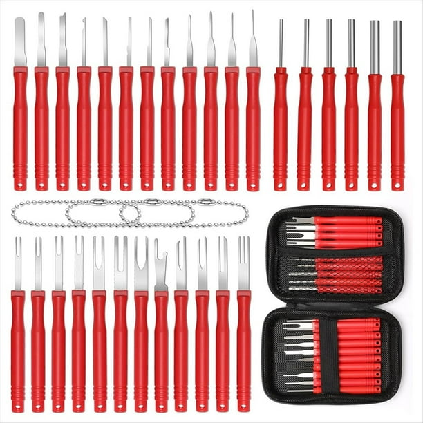 Kit de Extracción de Pines de Terminal 30+4P, Herramienta para Extraer Pines de Conectores Eléctricos, Kit de Extracción de Pines de Terminal, Herramienta para Liberar Cables.