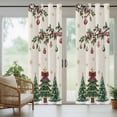 thumbnail image 5 of Outdoor Curtains for Patio Waterproof, Christmas Tree Outdoor Privacy Panels Grommet, Country Winter Ball Berry Gold Snowflakes Blackout Outside Curtains for Porch/Cabana 54"x95", 1 Panel, 5 of 8