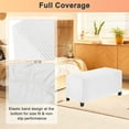 thumbnail image 4 of Funda de Ottoman Rectangular Estirable Uxcell 14" x 40" x 15" Protector de Funda para Puff para Sala de Estar/Interior [Blanco], 4 of 7