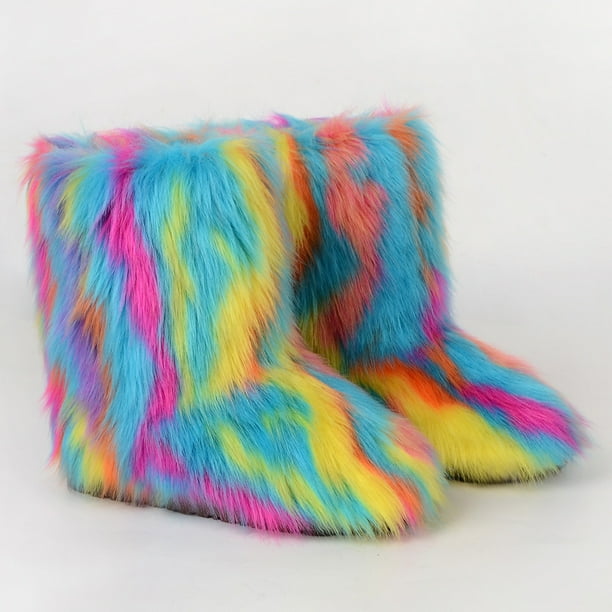 Botas de animales de imitación de color a la moda para mujer más botas de cachemir botas de nieve Wmkox8yii ghj951