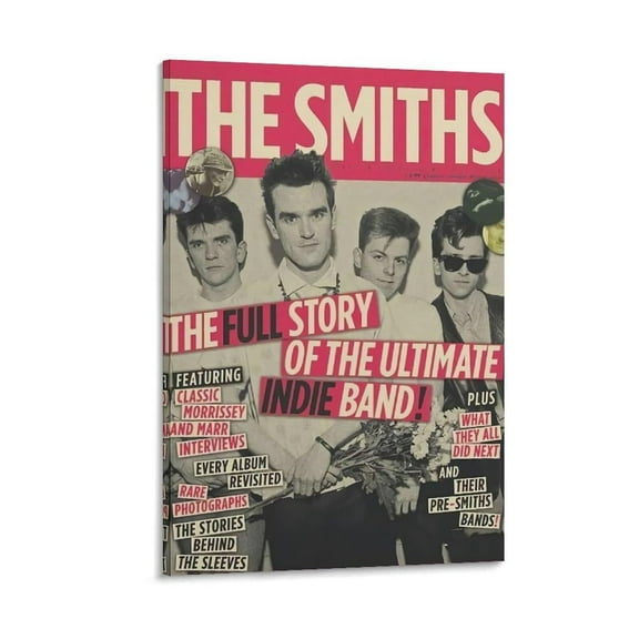 The Smiths Vintage Music Poster Rock Band Canvas Wall Art Print For Room Aesthetic And Decor Poster For Bedroom Living Room Bathroom Kitchen Office Decor
