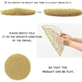 thumbnail image 4 of Dining Table Set Of 6 Gold Round Dining Table Placemats, Non-slip Woven, Heat Resistant, Metallic Placemats For Table Decoration, Centerpiece, 38 Cm, 4 of 4