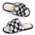 thumbnail image 4 of Gymchoice Women's Fuzzy  Open Toe  House Slippers Soft Plush Furry  Open Toe Cozy Memory Foam Winter Warm Comfy Slip On Breathable Sandals Indoor Outdoor Slippers for Women and Girls, 4 of 7