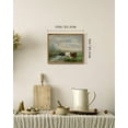 thumbnail image 6 of Drsoum Canvas Wall Art Vintage Classical Framed Paints Pastel Valley Cow Farm Field Landscape Nature Wilderness Room Decor for Hallway - 8x10in Natural Framed, 6 of 6