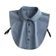 thumbnail image 2 of Cuello falso de mezclilla Salvador para mujer Azul claro, 2 of 9