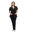 thumbnail image 4 of U Bárbara Pijama Quirúrgica Cruzada Stretch Scrub Uniforme, 4 of 8