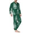 thumbnail image 2 of Salouo Christmas Trees Print Button-Front Long Sleeve Pajama Set for Men, Soft 2Pjs Men's Long Sleeve Sleepwear-X-Large, 2 of 7