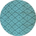 thumbnail image 1 of Ahgly Company Indoor Round Solid Light Blue Modern Area Rugs, 4' Round, 1 of 4