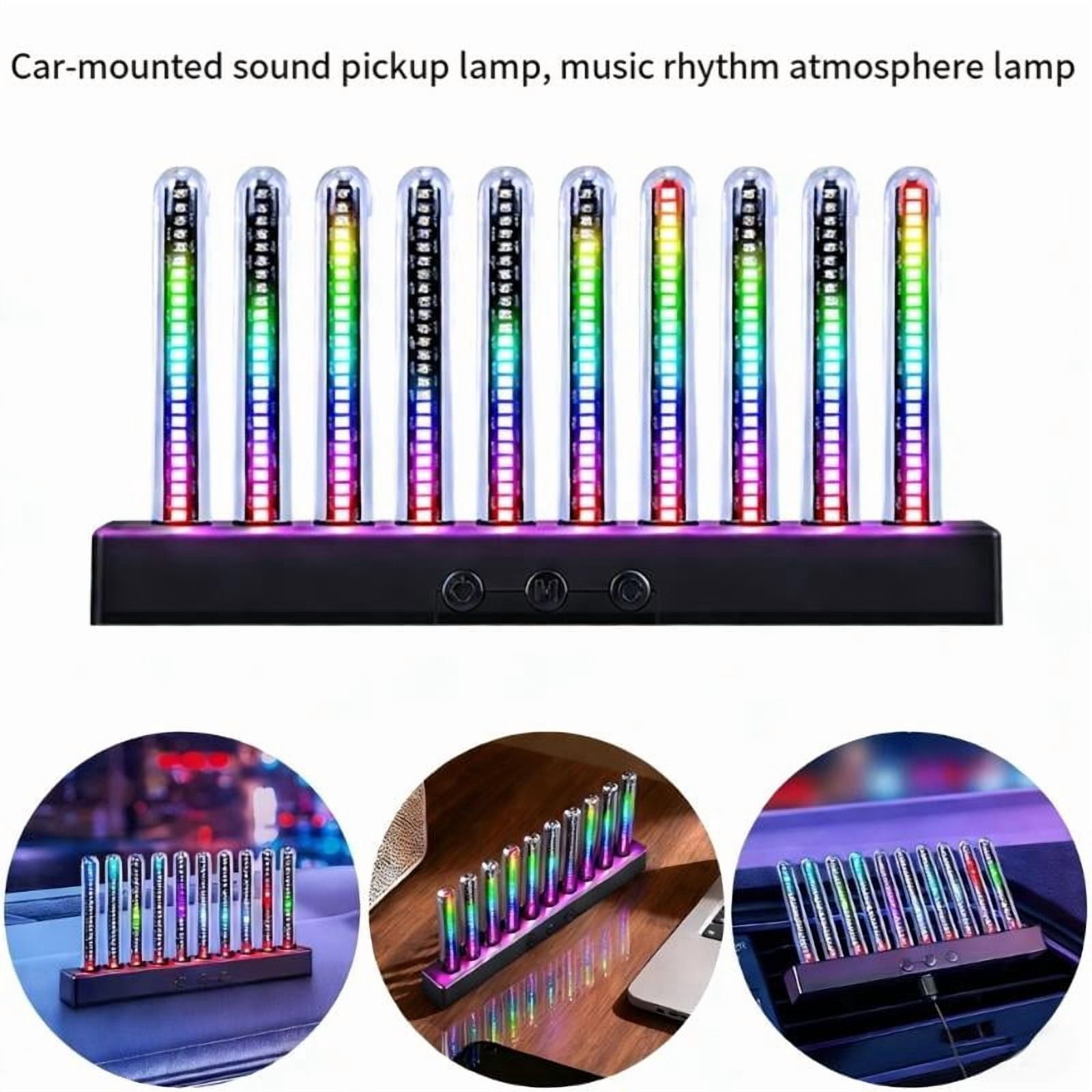 CEORPER Mini USB Sound Activated LED Light Bar for Computer Desk and Car Ambiances