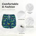 thumbnail image 4 of Balery Little Pirate Crocodile Pantalones cortos deportivos para mujer con forro y dos bolsillos, elásticos, para entrenamiento, gimnasio, yoga-Medium, 4 of 7