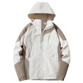 thumbnail image 1 of VBARHMQRT Men Coat Men's Fleece Lined Jackets and Coats Men's Windbreaker Overcoat for Autumn Outdoor Hiking, 1 of 3