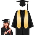 thumbnail image 1 of Conjunto de toga y gorro de graduación, borlas largas, sombreros unisex, gorro de hélice, accesorios para atuendos de graduación, disfraz infantil, color rojo, 1 of 5