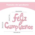 thumbnail image 2 of Globos de Letrero Feliz Cumpleaños, Decoración de Fiesta, Metálico, Inflable (Pink), 2 of 4