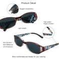 thumbnail image 2 of 3 Pairs Sunglasses Foldable with Blue Light Blocking lens Compact Folding Glasses for Women (Red, No Magnification), 2 of 6