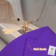 thumbnail image 4 of Mantel BRILLMAX de poliéster morado de 180 x 260 cm para mesa de 6 pies, 4 of 7