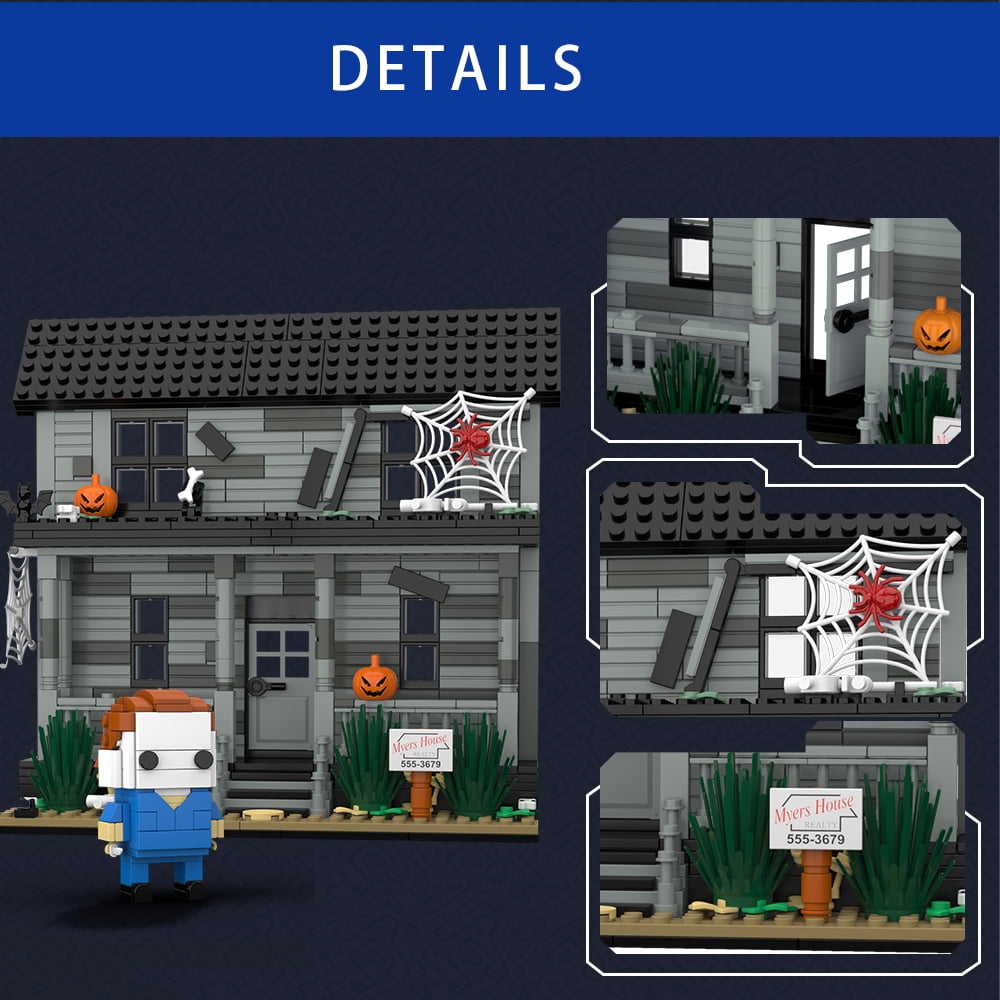 Horror Movie Halloween Building Blocks Kits,Collectible Figure & House Set, Collectible Creative Toy, Great Halloween Christmas Birthday Gift for Friends/Fans