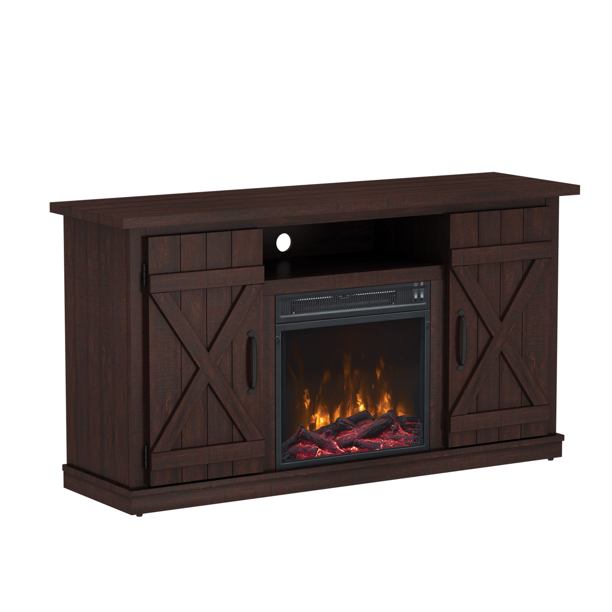 Classic Flame Terryville White TV Stand for TVS up to 55/" With Electric Fireplac for sale online