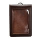 thumbnail image 3 of Funda para tarjetas con porta credencial, suave, reutilizable, con ventana transparente, tipo vertical Café, 3 of 9