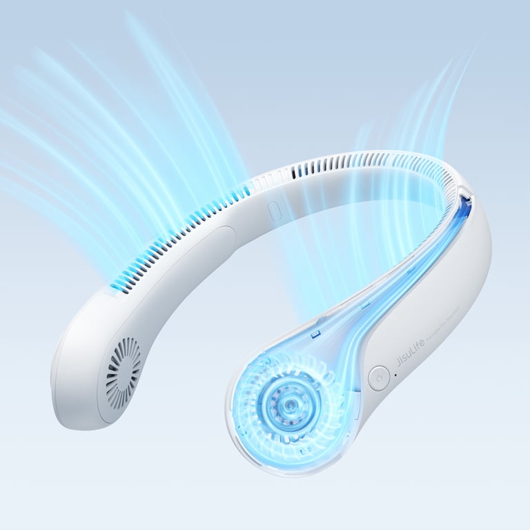 JISULIFE Wearable Neck Fan, 5-Speed, 4000mAh USB Rechargeable