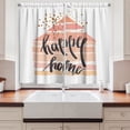 thumbnail image 2 of Ambesonne Happy Home Kitchen Curtains, Modern Pastel Striped, 55"x36", Peach Blush and White, 2 of 3