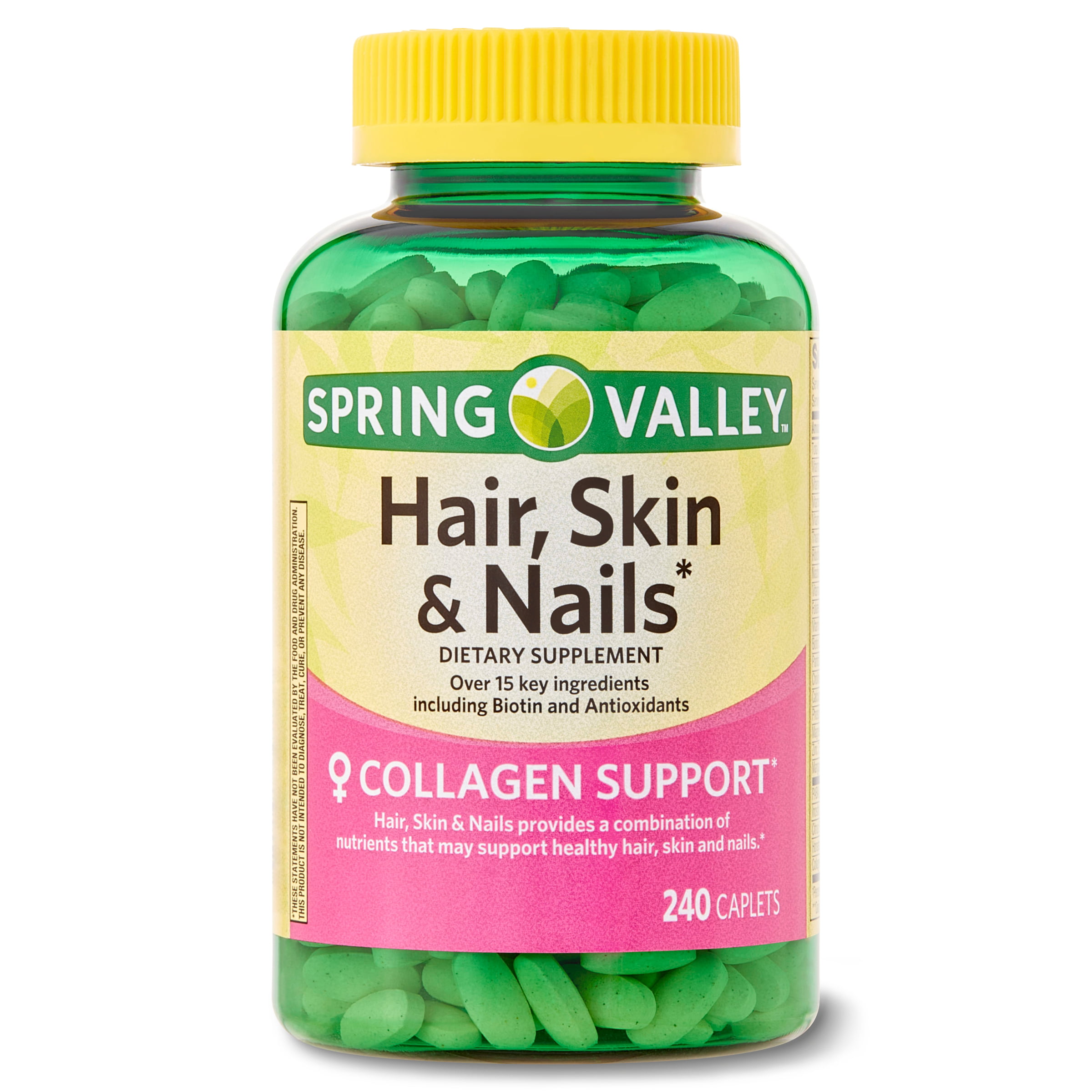 Buy Spring Valley Hair, Skin & Nails Caplets Dietary Supplement, 240 Count  Online at Lowest Price in Ubuy Nepal. 559310457