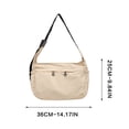 thumbnail image 3 of Waterproof Nylon Dumpling Tote Bag Large Capacity Crossbody Shoulder Bag Lightweight Water-Resistant Travel Gym Work Commuter Organizer with Zipper Pockets Stylish Everyday Bag Gym Bag Travel Tote, 3 of 9