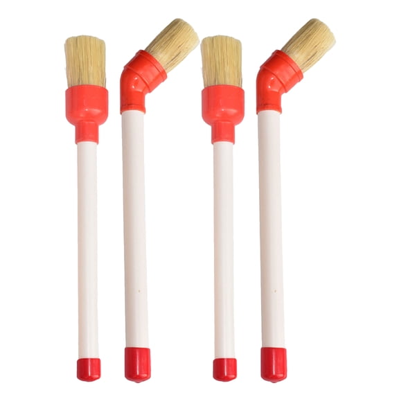LOLIPPYY 4-Pack Tire Lube Applicator Brushes with Angled Tube and Round Bristles for Car, Truck, Motorcycle, UTV, ATV, RV, and Dirt Bike Wheels