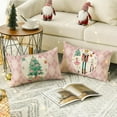 thumbnail image 4 of colorlife Merry Christmas Nutcracker Pink Throw Pillow Covers, 12 x 20 Inch Winter Holiday Party Cushion Case Decoration for Sofa Couch Set of 4, 4 of 6