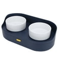 thumbnail image 2 of Cat And Dog Double Bowl, Removable Feeding Bowl Portable Anti Overturning Large Capacity  For Pet Blue, 2 of 8