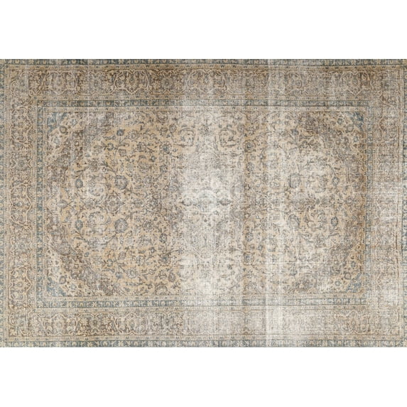 Ahgly Company Indoor Rectangle Traditional Desert Sand Beige Persian Area Rugs, 5' x 8'