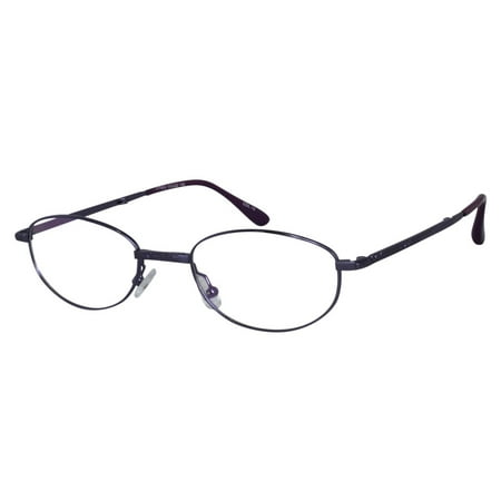 Ebe Reading Glasses Womens Oval Violet Folding Stainless Steel High Quality Anti Glare FDA Lenses
