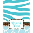 thumbnail image 1 of Creative Converting Baby Shower Wild Safari Blue 8 Count Thank You Cards, 1 of 1