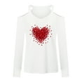 thumbnail image 4 of Pompotops Blouse Décontractée Imprimée Aguichant à Manches Longues Col en V Épaules Dénudées T-Shirt, 4 of 4