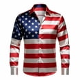 thumbnail image 3 of 250 Anniversary USA Polo Shirt Patriotic Independence Day Long Sleeve Button Down Shirt Casual Soft Comfortable Breathable Regular Fit Stylish For Outdoor Daily Wear, 3 of 4