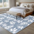 thumbnail image 5 of Leaves Area&nbsp;Rug 5x7ft Abstract Country Spring Light Blue White Leaf Plant Blue Non-Slip&nbsp;Washable Square&nbsp;Rugs Soft Felt Indoor Floor Mat for Bedroom Kitchen Living Room Bathroom, 5 of 9