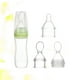 thumbnail image 4 of BRIGHTFUFU 3 cucharas de gel de sílice para pasta de arroz, biberón de entrenamiento para bebés, biberón de leche de gel de sílice, cuchara exprimible, biberón auxiliar para niños (verde), 4 of 8