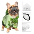 thumbnail image 3 of Fotbe Broccoli 3 Print Small Dog Sweater Hoodies Pet Grey Hooded Soft Fleece Sweatshirts with Pocket Fall Winter Puppy Cat Sweaters Warm Clothes-Small, 3 of 7