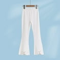 thumbnail image 4 of ZACPNCV Flare Leggings for Girls Flared Yoga Pants Bootcut Leggings Girls Comfy Workout Pants White 7-8 Years, 4 of 8