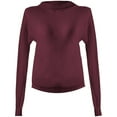 thumbnail image 4 of Sweaters for Women Long Sleeve Pullover Cable Knit Casual Winter Loungewear Women's Sweater Soft Round Neck Basic Tops Comfortable Loose Fit Fall Fashion Clothes, 4 of 6