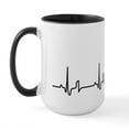 thumbnail image 2 of CafePress - Bike Heartbeat Large Mug - 15 oz Ceramic Large White Novelty Mug, 2 of 4