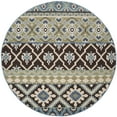 thumbnail image 2 of SAFAVIEH Veranda Dogon Southwestern Indoor/Outdoor Area Rug, 6'7" x 6'7" Round, Chocolate/Blue, 2 of 6