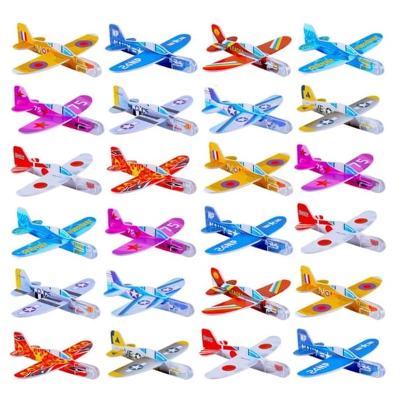 60 Pack Mini Foam Planes,3.8 Inces Long Foam Glider Planes,Light Weight Flying Glider Molds,Plane Toys with Different Designs,Easy Assembly Glider Toys,Prize Box Plane Toys for Kids Classroom