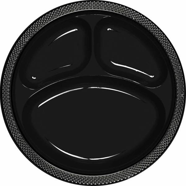 BLACK DIVIDED PLATES