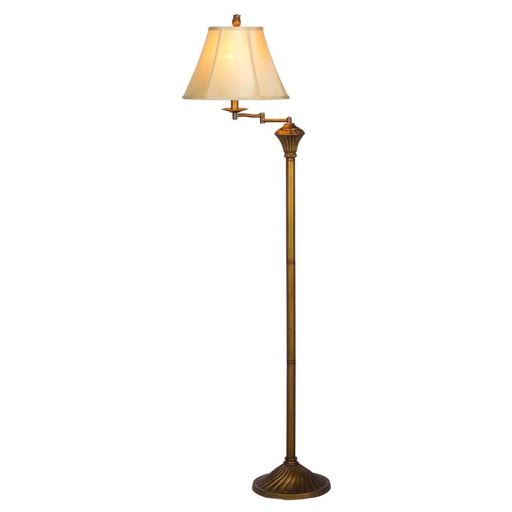 Floor Lamp in Antique Gold Finish - Walmart.com - Walmart.com