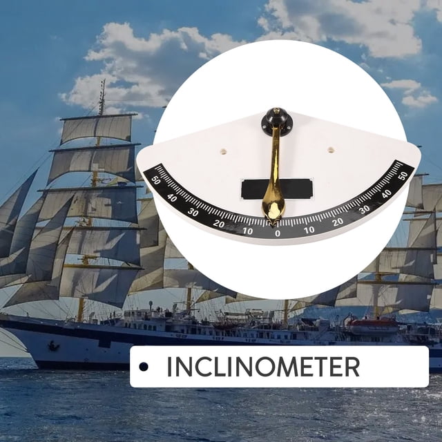 Inclinomètre Marin Niveau Inclinomètre Détecteur d'Angle pour Bateaux Yachts RVs Nautique