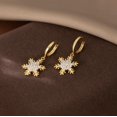 thumbnail image 5 of 925 Sterling Silver Sparkly CZ Snowflake Dangle Earrings for Women Teens Christmas Snowflake Dangle Earrings Drop Winter Party Earrings, 5 of 12