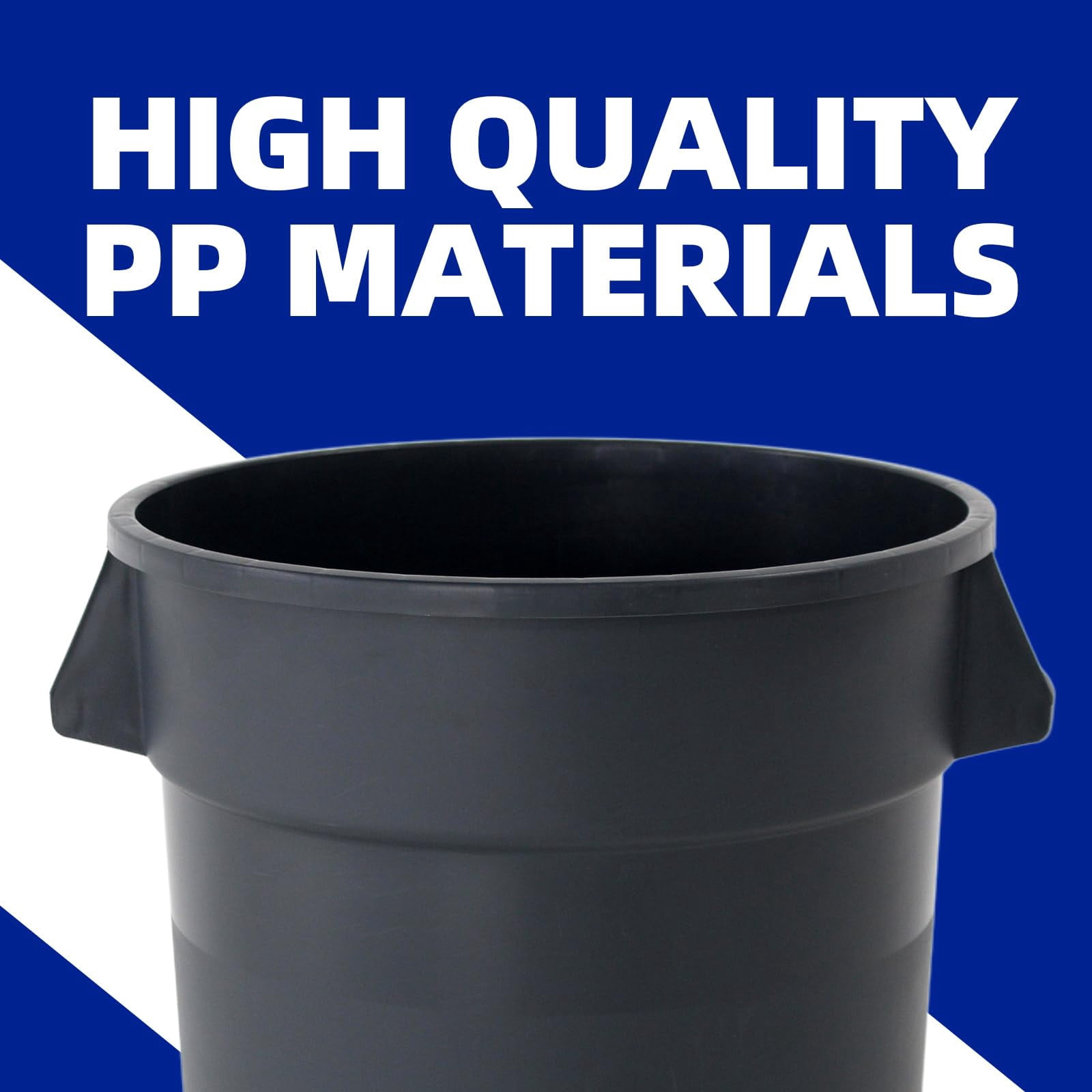 32 Gallon Outdoor Trash Can with Lid and Wheels, Large Trash Can with Removable Wheels and Sturdy Handle, Garbage Cans for Kitchen, Hospitals, Garages, Backyards and Yards