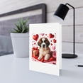 thumbnail image 5 of DistinctInk Greeting Card / Note Card - Valentine's Day St. Bernard Puppy - PACK of 10, 5 of 7